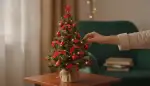 Künstlicher Mini-Weihnachtsbaum 60 cm: LED & Batterie