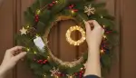 Türkranz mit Lichterkette selber machen