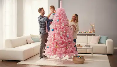Künstlicher Weihnachtsbaum Pink: Bunt feiern