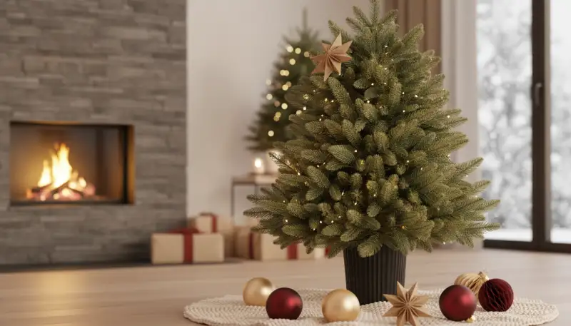 Weihnachtsbaum im Topf Künstlich: Festliche Eleganz