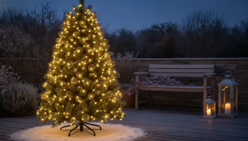 Weihnachtsbaum künstlich outdoor wetterfest: Glanz im Garten