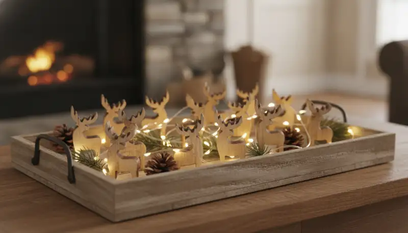 Weihnachtsfiguren: Stimmungsvolle Dekorationen arrangieren